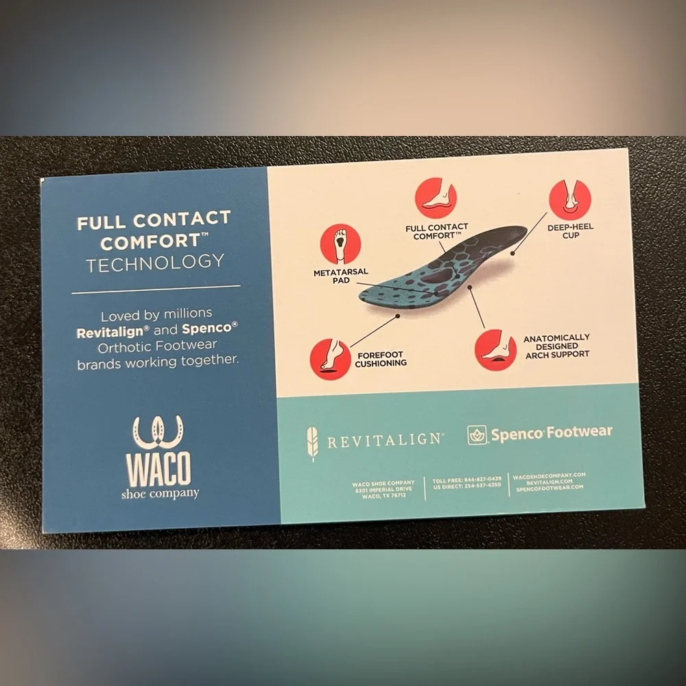 NIB SPENCO ORTHOTIC SAYLOR AQUA LEATHER SLIP-ON EU 39.5B or 8.5M - Picture 5 of 12